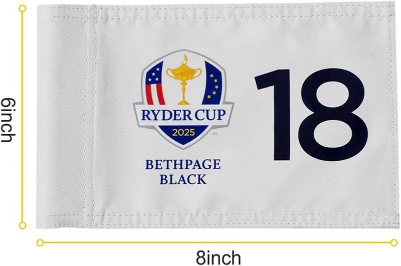 2BUT 2025 Bethpage Black Golf Pin Flag Practic Putting Green Golf Flag For Backyard Garden Double-Sewn 600D Nylon Miniature Pin Flag Regulation Tube Flag (8"x6"(18)) - Image 2